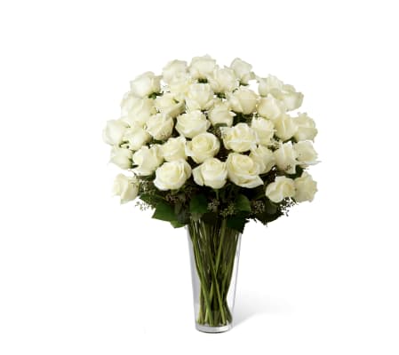 The FTD® White Rose Bouquet - Exquisite