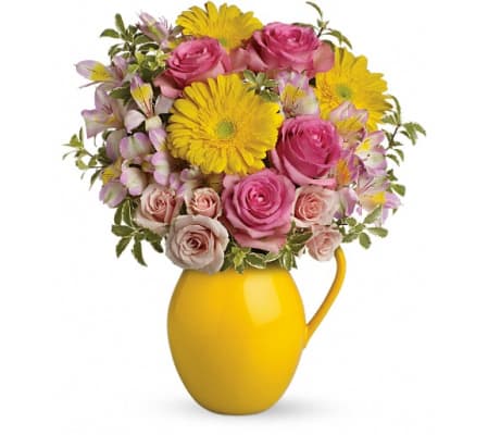 Teleflora's Sunny Day Pitcher Of Charm