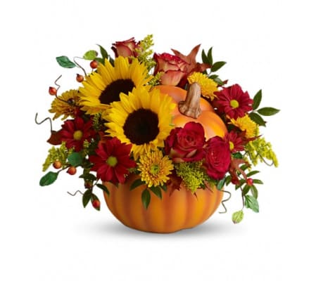 Teleflora's Pretty Pumpkin Bouquet