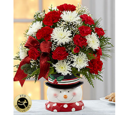 The FTD® Snowman Sensation™ Bouquet 2014