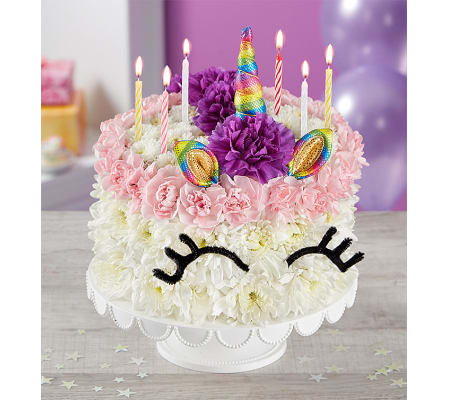 Birthday Wishes Flower Cake® Unicorn