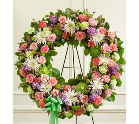Pastel Mixed Flower Wreath