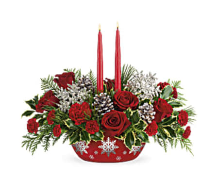 Teleflora's Winter's Eve Centerpiece 2020 