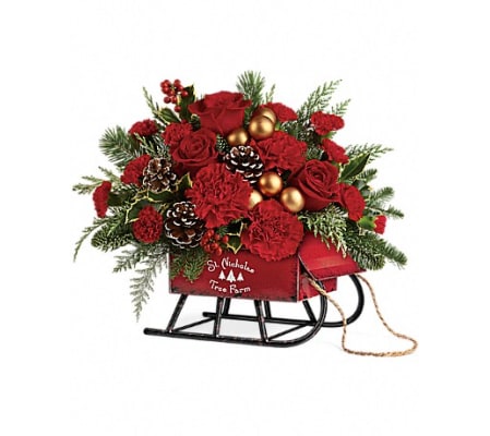Teleflora's Vintage Sleigh Bouquet