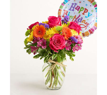 The Fields of Europe® Celebration with Happy Birthday Balloon