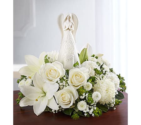 Peaceful Prayers™ Serenity Angel Arrangement All White