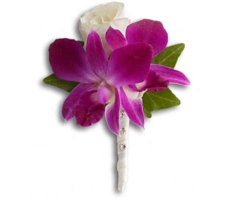 Fresh in Fuchsia Boutonniere