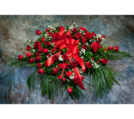 Rose & Carnation Casket Cover
