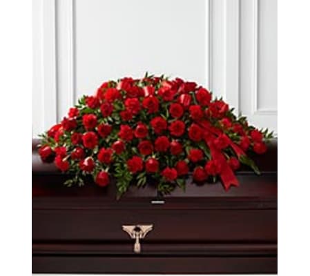 dearly departed casket spray