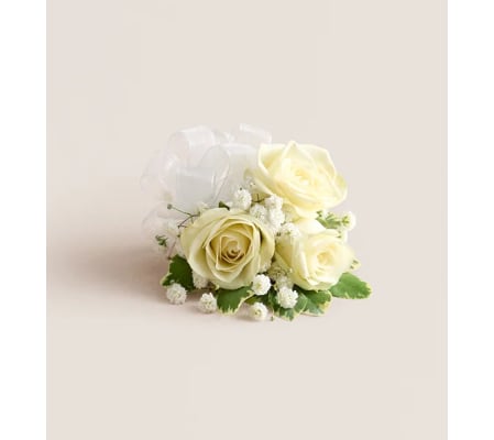 White Spray Rose Corsage