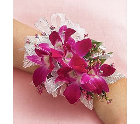 Purple Dendrobium Orchid Corsage
