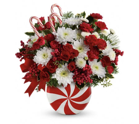 Teleflora's Peppermint Swirl Bouquet