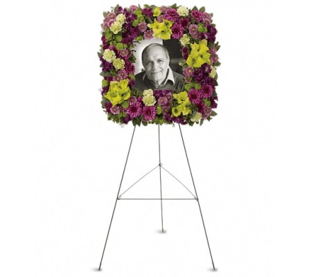 Mosaic of Memories Square Easel Wreath