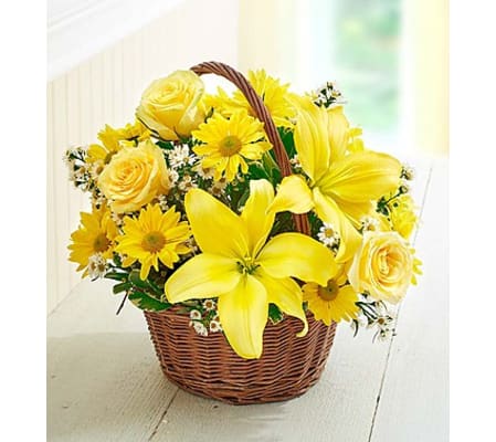 Basket of Sunshine™ with Roses