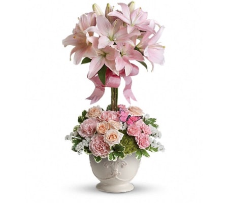 Teleflora's Blushing Lilies