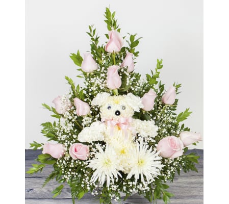 Pink Bear Arrangement