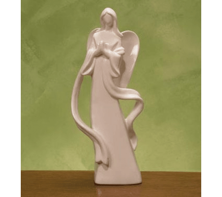 WHITE ANGEL FIGURINE