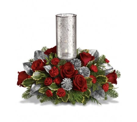 Teleflora's Silver Glow Centerpiece