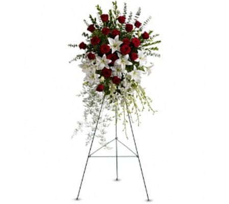 Roses and Lilies Standing Spray