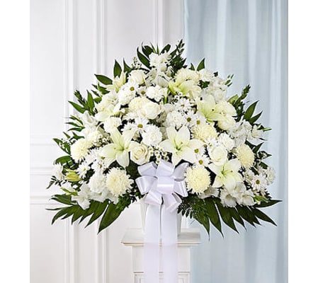 Heartfelt Sympathies™ White Standing Basket