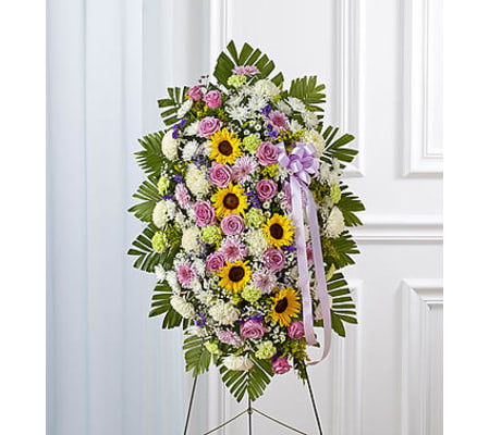 Sunflower and Rose Standing Spray