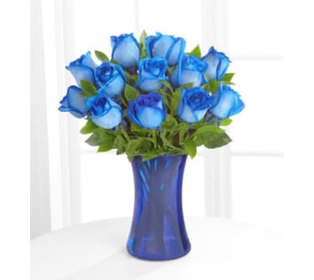 A Dozen Blue Roses