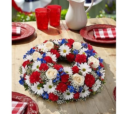 Red, White and Blue Centerpiece