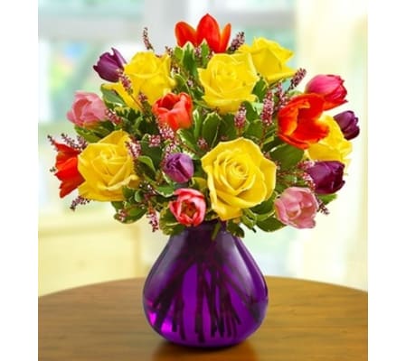Spring Rose and Tulip Bouquet
