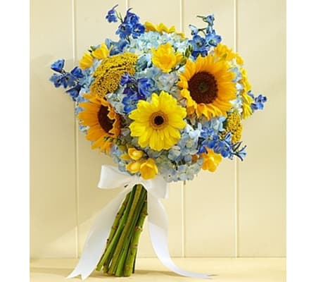 Country Wedding Sunflower Mixed Bouquet