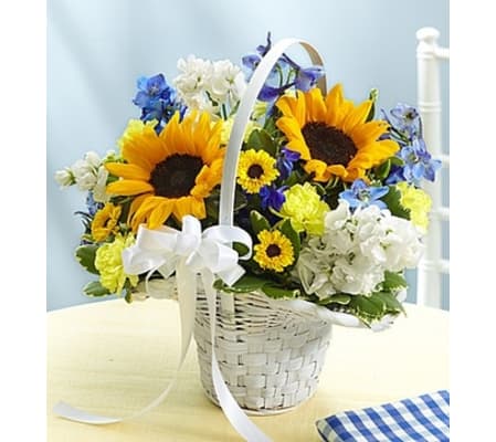 Country Wedding Flower Girl Arrangement