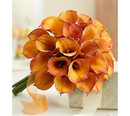 Golden Sunset Mini Calla Lily Bouquet