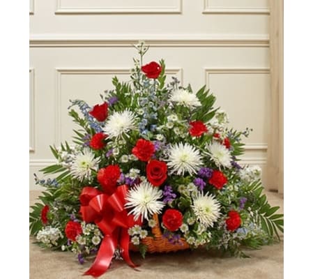 Red, White, and Blue Mixed Fireside Basket