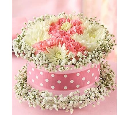 Fresh Flower Cake™ Pink Ribbon