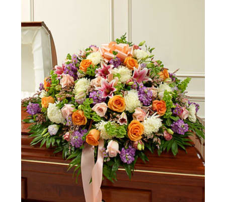 Cherished Memories Half Casket Cover - Pastel