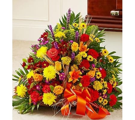 Mixed Fireside Basket in Fall Colors
