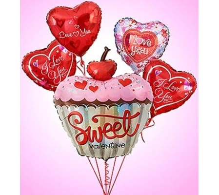 Sweet Valentine Cupcake Bouquet Bunch