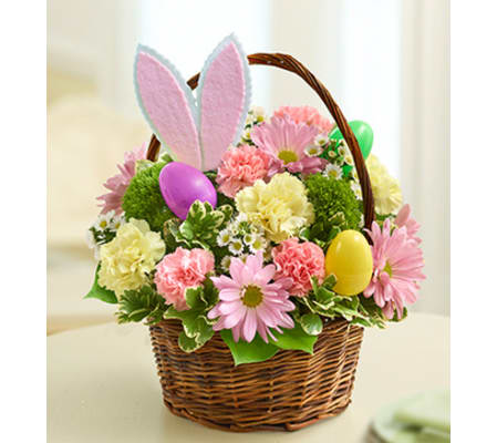 Easter Egg Basket with Bunny Ears
