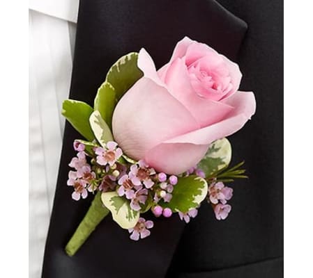Pink Boutonniere