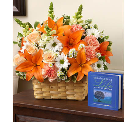 Celebrating Life - Peach, Orange and White