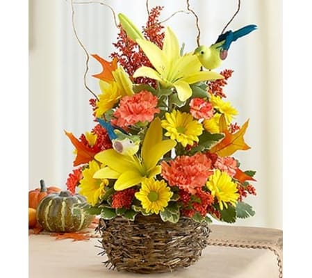 Autumn Birds Nest of Flowers™