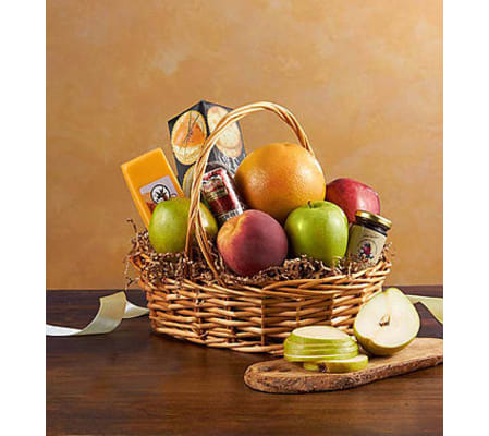 Fruit & Gourmet Basket For Sympathy