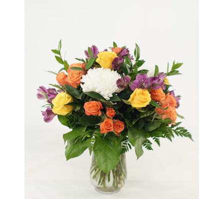 Colorful Mixed Design with Spray Roses