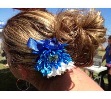 Daisy Hair Accessory - White & Blue
