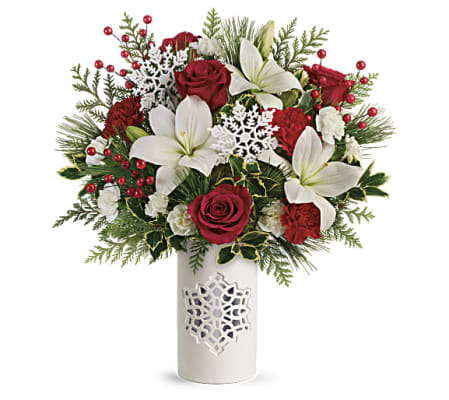 Teleflora's Festive Flurries Bouquet