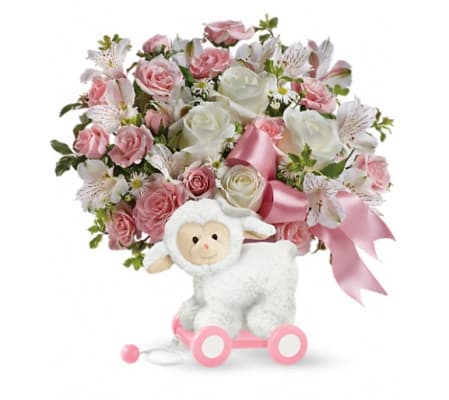 Teleflora's Sweet Little Lamb - Baby Pink