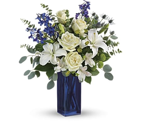 Teleflora's Calming Cobalt Bouquet