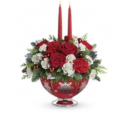 Teleflora's Silver and Joy center piece