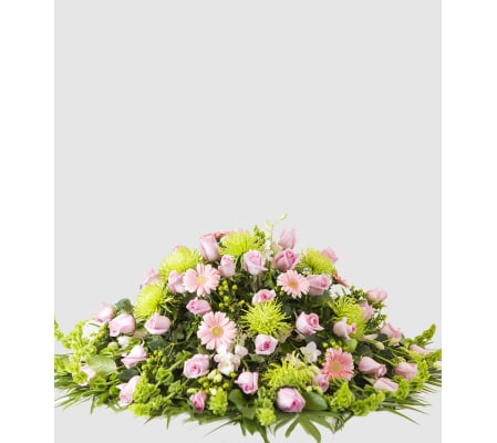 Pink and Green Casket Spray