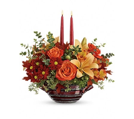 Teleflora's Autumn Gathering Centerpiece