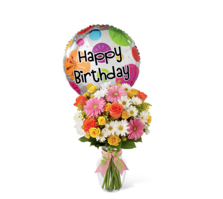 The FTD® Birthday Cheer™ Bouquet with Balloon